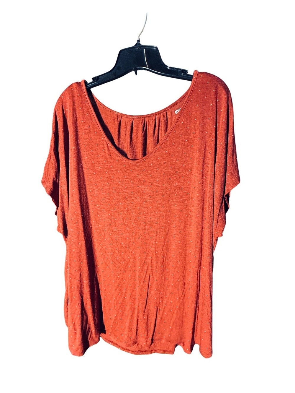 Evri Rust Tee w/ Gold Dots 1X